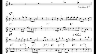 The Chicken - Easy Solo Example for Tenor Sax -2 (Major Blues Scale)