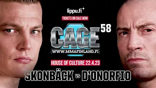 CAGE 58: Skonbäck vs D'Onofrio