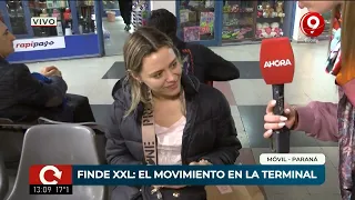 Finde XXL: el movimiento en la terminal de Paraná