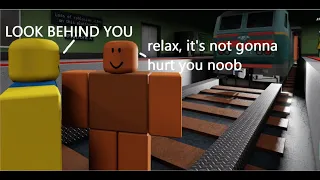 ROBLOX Fight in a Train Station Simulator Funny Moments (NOOB)