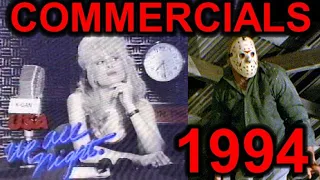 1994 - COMMERCIALS from USA UP ALL NIGHT w/ Rhonda Shears (Friday the 13th 1, 2 & 3) USA TV Network