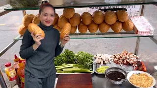 Beautiful And Hardworking Girl Sells Roast Pork Bread Every Morning | Vietnamese Street Food