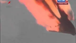 Падение и взрыв ракеты "Протон-М" в прямом эфире. "Байконур" (02.07.2013).