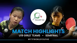 Han Feier vs Haruna Ojio | U19 Girls' Teams Semifinal | ITTF World Youth Championships 2022