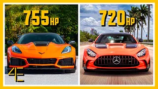 Chevrolet Corvette ZR1 vs Mercedes-AMG GT Black Series | Car Spec Comparison | 4enthusiasts