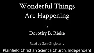 Wonderful Things Are Happening by Dorothy B  Rieke