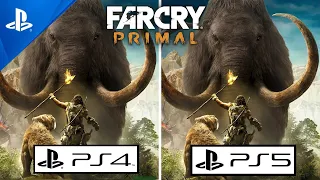 Far Cry Primal PS5 VS PS4 Graphics Comparison Gameplay 4K/PlayStation 5 VS PlayStation 4/Next Gen
