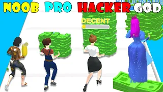 NOOB vs PRO vs HACKER vs GOD - Money Run 3D, Juice Run, Sandwick Runner 🍓🥪🍹