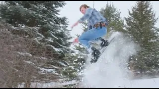 How To Train Your Dragon Snowboarding but partly live action (Dragon-Viking games)