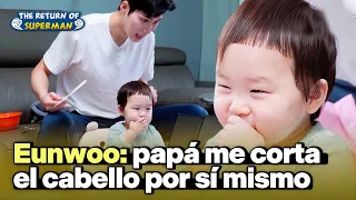 [ENG SUB] Eunwoo💙 Dad cuts my hair like Park SeoJun? | The Return of Superman | KBS 03.23.17