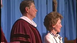 President Reagan at Eureka College Commencement on May 9, 1982