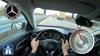 MERCEDES-BENZ CLA 180 TOP SPEED POV DRIVE ON GERMAN AUTOBAHN (NO LIMIT)