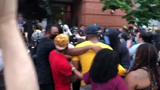 Clash between Boston police, protesters outside South End precinct