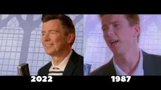 Rick Astley  Then and Now  1987 and 2022  "Never Gonna Give You Up" Side by Side comparison