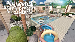 [ roblox bloxburg ] no gamepass minimalist modern beach resort ꒰207k꒱ - ꒰ build & tour ꒱