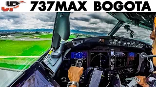 Piloting BOEING 737MAX into Bogota | Cockpit Views