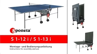 Sponeta S 1-12 i / S 1-13 i - Montageanleitung Tischtennistisch / Instructions for assembly and use