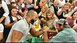 Devon Larratt armwrestling Oktoberfest Germany 2022👿💪🏽