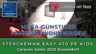 STERCKEMAN Easy 470 PE Kids   DER günstige Familien-Wohnwagen - Caravan Salon 2022 Düsseldorf