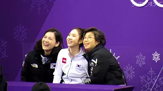 2018 OWG, Ladies FS / Dabin CHOI @ Kiss&Cry zone (FANCAM)