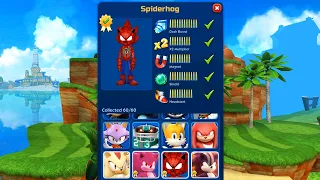 Sonic Dash - Spiderhog Unlocked vs All Bosses Zazz Eggman MOD - All 60 Characters Unlocked Gameplay