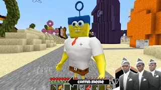 I found Super Spongebob in Minecraft - Coffin Meme