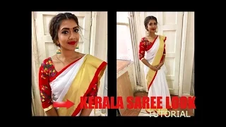 Kerala Saree look tutorial | Step by Step| Vithya Hair and Make Up