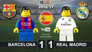 Barcelona vs Real Madrid 1-1 • El Clasico • LaLiga 2017 (03/12/2016) goal Lego Football ElClasico