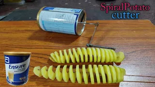 How to make a spiral Potato Cutter || spring Potato machine