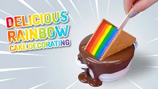 🌈 Delicious Rainbow Cake Decorating 🌈 How To Make The Best Ever Rainbow Cake Decorating For Party 🍭