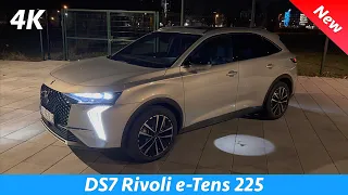 DS7 2023 - FIRST Night look in 4K | Facelift, Rivoli (Exterior - Interior), Exhaust cold start