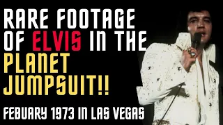 ELVIS In The PLANET JUMPSUIT! RARE FOOTAGE February 1973 In Las Vegas (Steamroller Blues Overdub)