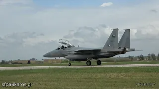 RSAF F-15SA open canopy taxiing at "Iniochos 2023"