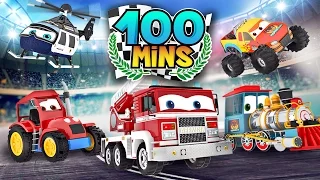 appMink делает Fire Truck & Трактор | Monster Truck Number Counting - appMink Playlist 100