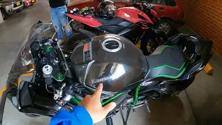 Ninja H2R 😱 con 90% CARBONO y 300 Caballos de Fuerza...Me la prestaron...🔥