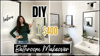 DIY Small BATHROOM MAKEOVER On A Budget