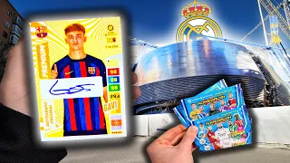 ¡BUSCANDO A GAVI AUTÓGRAFO EN EL SANTIAGO BERNABÉU con SOBRES ADRENALYN XL 2022-23 LIGA SANTANDER!