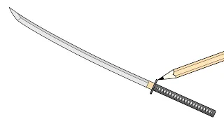 How to Draw a Samurai Sword (Japanese Katana)