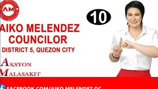 AKSYON AT MALASAKIT PARA DISTRITO SINGKO NG QUEZON CITY KONSEHAL AIKO MELENDEZ 10