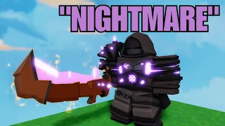 Using the NIGHTMARE BARBARIAN to Destroy TOXIC NOOB... (Roblox Bedwars)