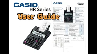 Casio Hr-100 rc and Hr Series  Calculator User Guide