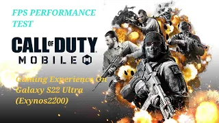 COD MOBILE GAMEPLAY Featuring Galaxy S22 Ultra (Exynos 2200) performance Z FPS count test 60fps