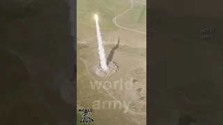 The Russian Iskander missile system hits a target at a shooting range