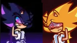 Fleetway sonic vs dark fleetway sonic phantasm FNF