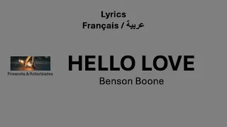 HELLO LOVE - Benson Boone (French & Arabic lyrics)