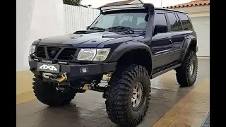 Установка в лесу новых задних фонарей на Nissan Patrol Y61