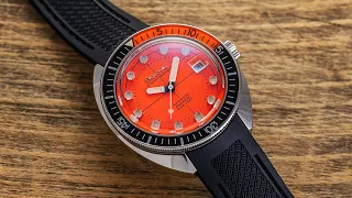 A Retro Diver With a Striking Dial & Wearable Case - Bulova Devil Diver Orange