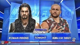 Roman Reigns Vs Bubba Ray Dudley Smackdown March 24 2016 WWE 2k16 Full Match 1080p