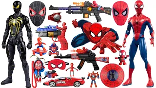 Spider Man Toy Series unboxing - Toy guns, cloaks, masks, gloves, shields, toy cars, laser swords