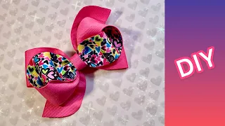 “Laço para iniciante” super fácil e rápido de fazer c/ fita 3.8cm | How to make ribbon bow| video 71